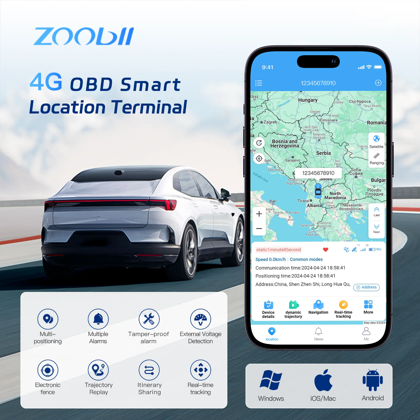 GPS POUR VOITURE ( AUCUNE INSTALLATION REQUISE , JUSTE BRANCHER SUR LA PRISE DIAGNOSTIC)