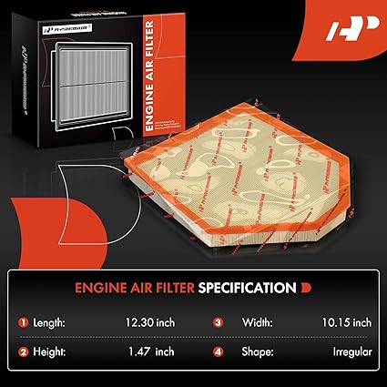 Filtre à air moteur compatible avec BMW F25 F26 Series X3 2011-2017, X4 2015-2018, 2.0L 3.0L, panneau flexible, remplace # CA11422, 13717601868