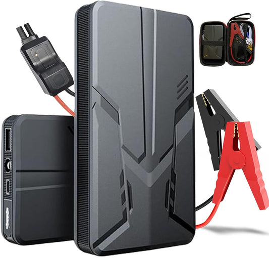 Démarreur de voiture portable au lithium 30 000 mAh 12 V (jusqu'à 6 l de gaz et 3 l diesel), booster , jump-starter