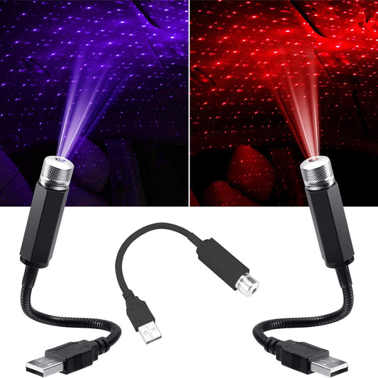 Nouvelle voiture USB Star Light Toit décoratif Lumière 6V Dream Laser Projection Atmosphère Lumière pour les voitures