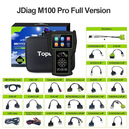 Outil de Diagnostic Professionnel JDiag M100 Pro pour Moto (Version OBD)